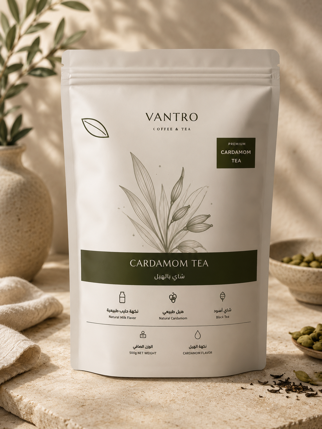 VANTRO Premium Cardamom Tea